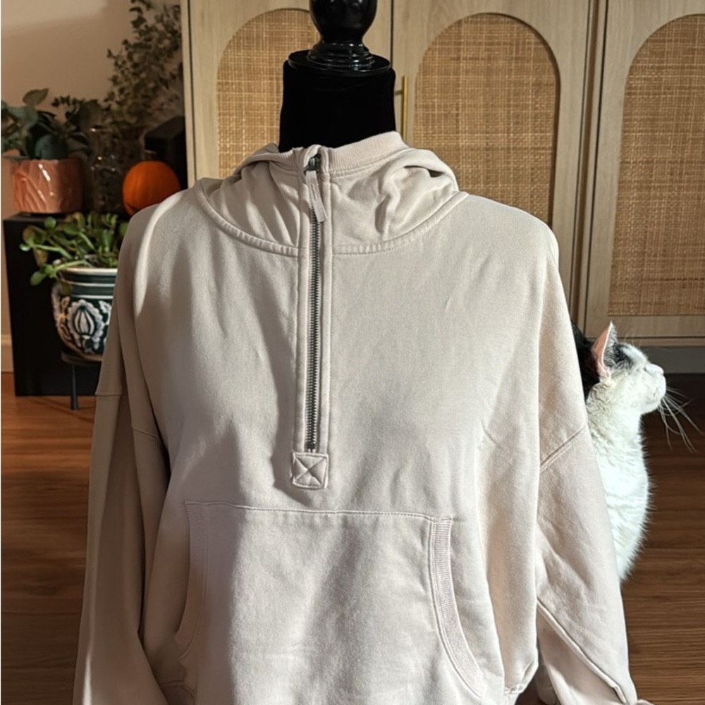 JoyLab Cream Half-Zip Hoodie